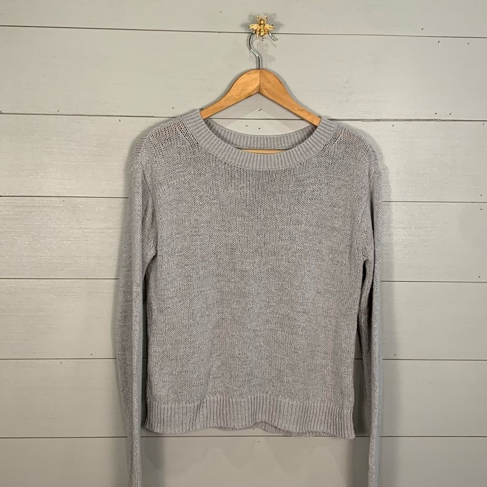 Banana Republic grey loose knit grey sweater XS cotton blend